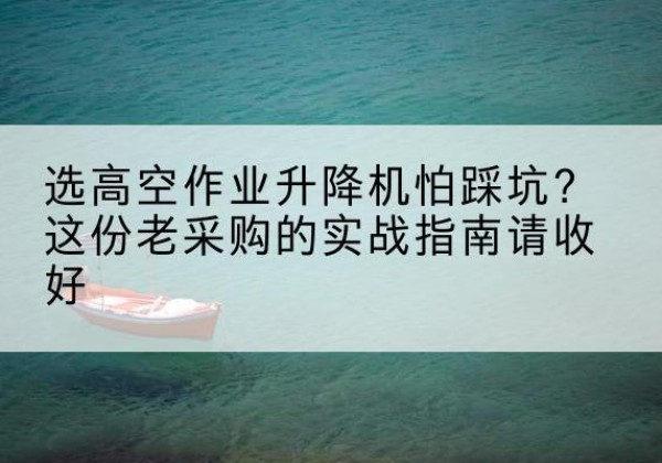 广州高空作业升降机厂家推荐-选高空作业升降机怕踩坑？这份老采购的实战指南请收好